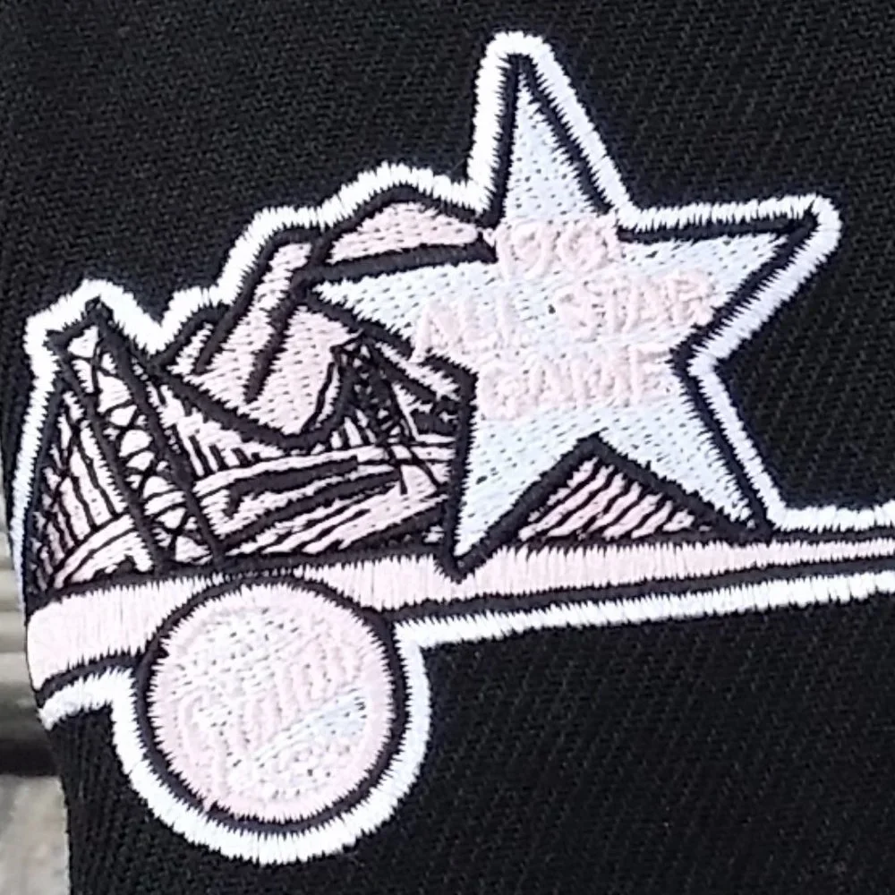 New Era San Francisco Giants 1901 All Star Game Patch Black Pink Fitted Hat Cap - Picture 3 of 6